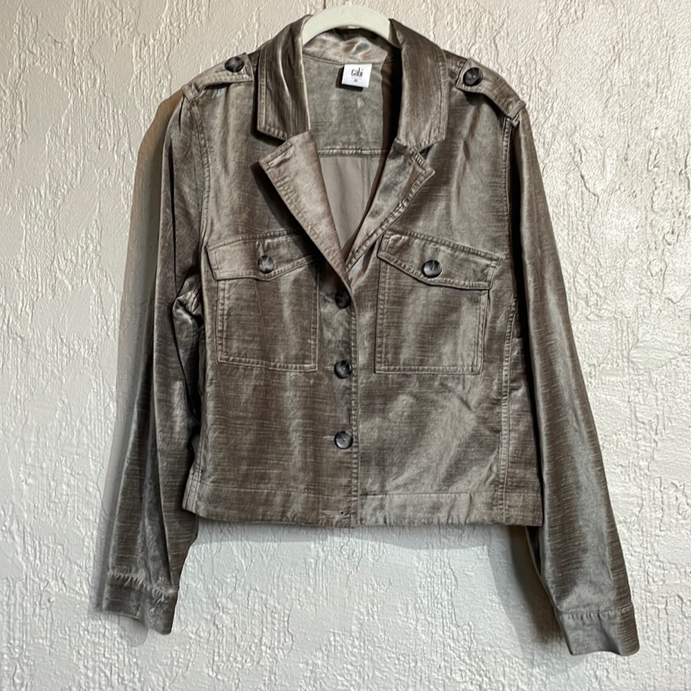 CAbi velvet Sunday Topper jacket.